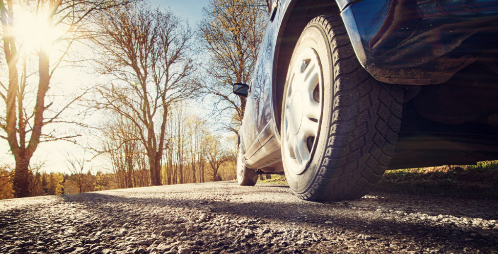 Car tyre driving spring morning for Find Insurance NI blog