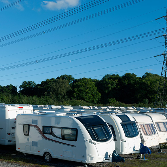 Caravans parked up to depict Caravan insurance by Find Insurance NI