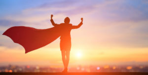 Superhero on roof for Find Insurance NI blog